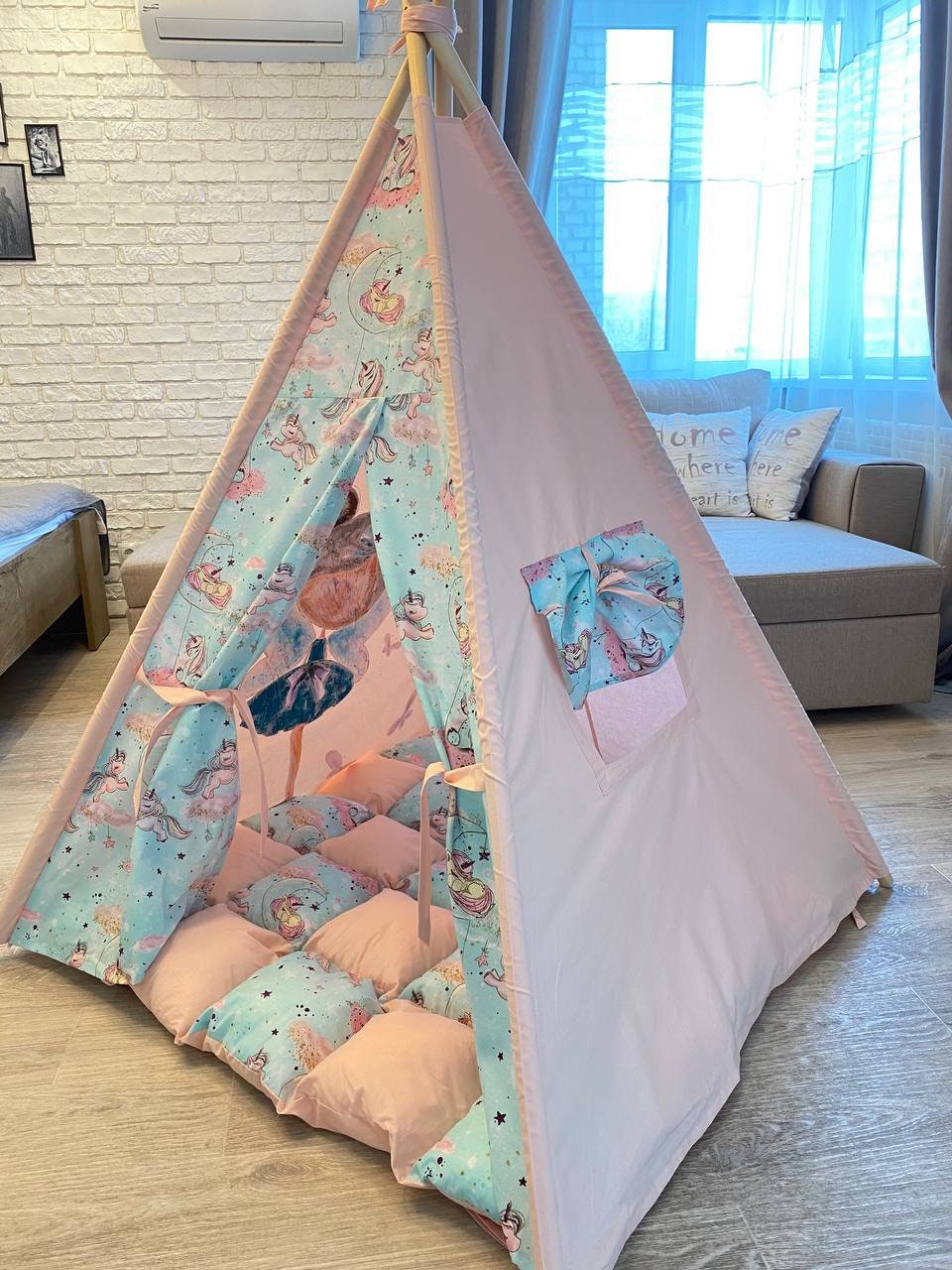Original Toddler Teepee for girl with stabilizer active Game individual drawing and personalization according to your wishes Ideal Gift kids
