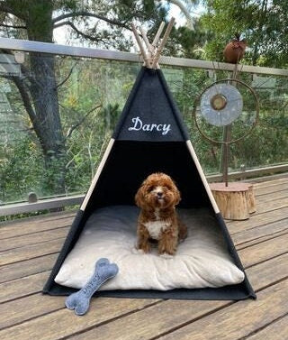 Pet bed Teepee, cat bed house Puptent, Grey soft eco-friendly felt of a strong form cozy place relax House bunny Pets cat, rabbit, Bunny